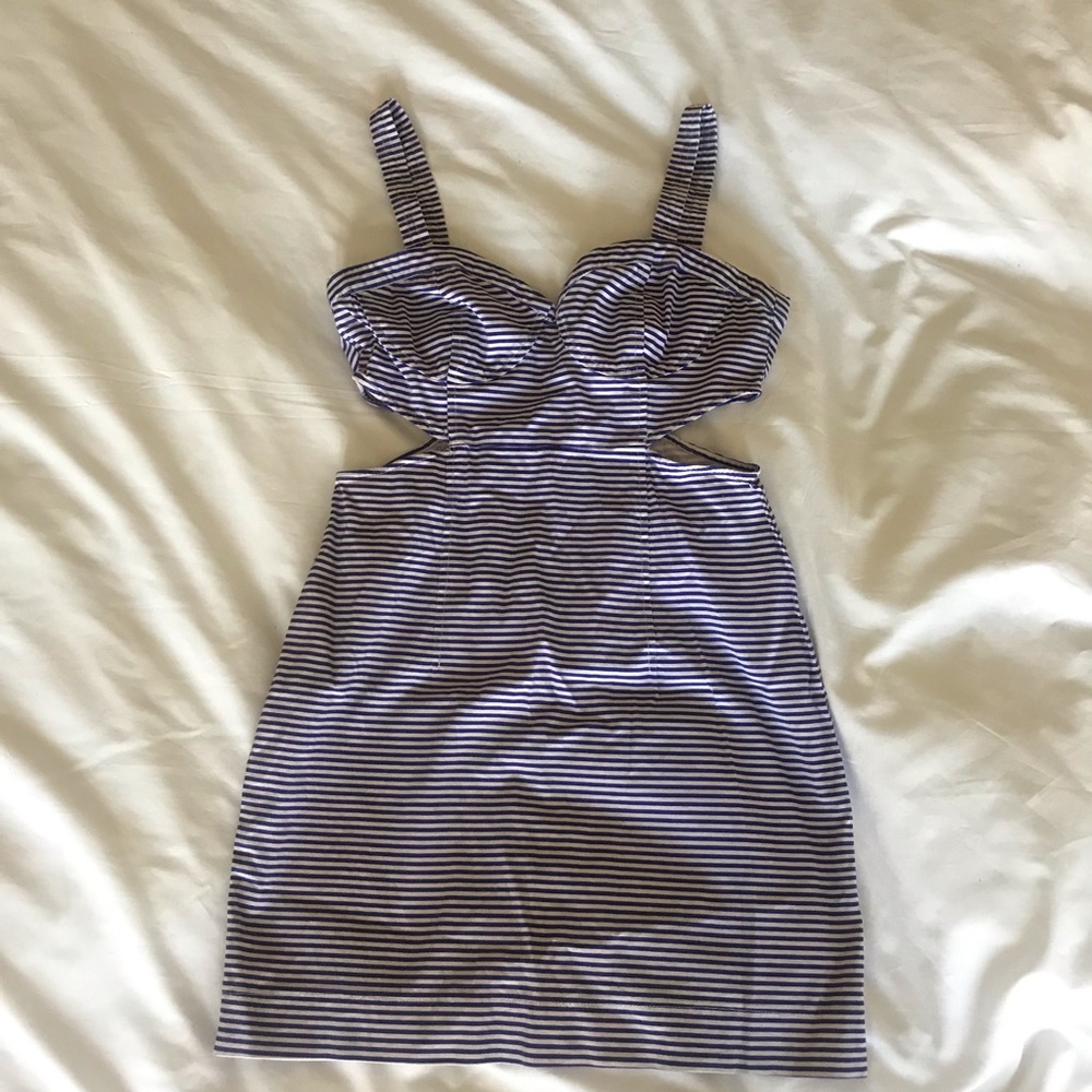 Striped Dress w/ Cut Out Detail